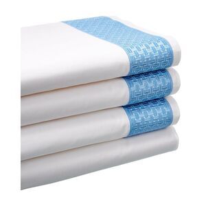 Maurizio Italy Basket Weave Sheet Set, Blue